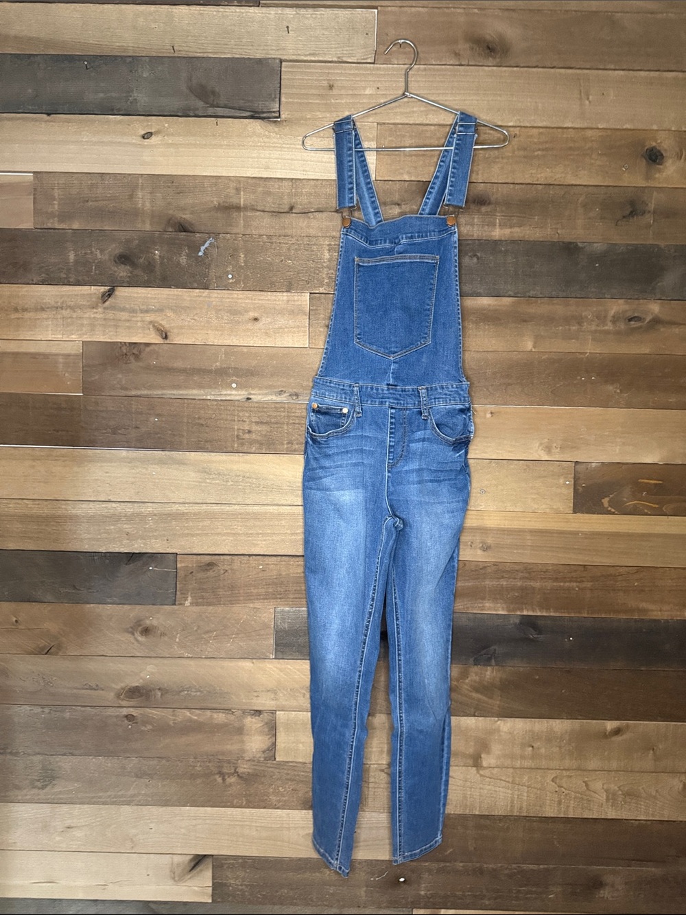 Wrangler Medium Blue Denim Women's Overalls with Front Bib